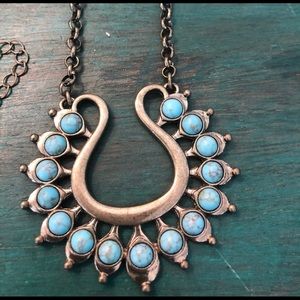 BOHO Premier Designs Gold & Stone Necklace